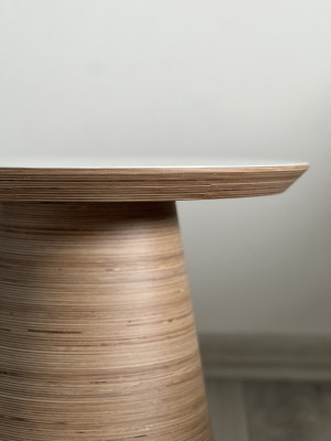 Konferenčný stôl White CHAMPIGNON vysoký