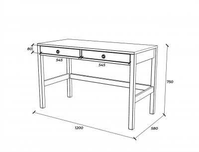 Písací stôl HAMES 2